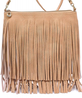 Western Fringe Cross Body Bag E031 ROSE PINK